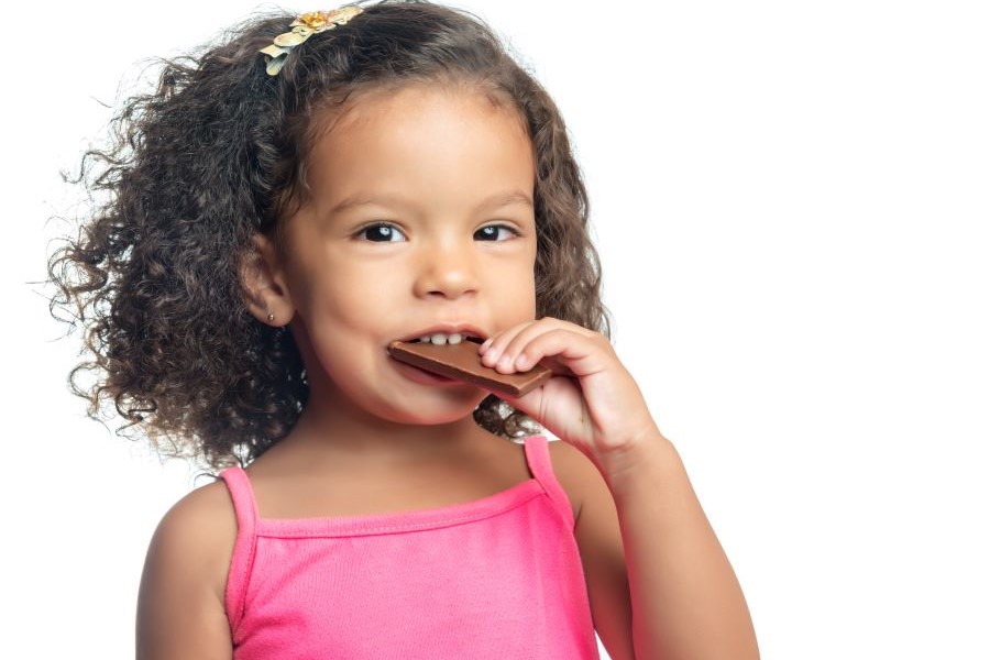 A child eating chocolate